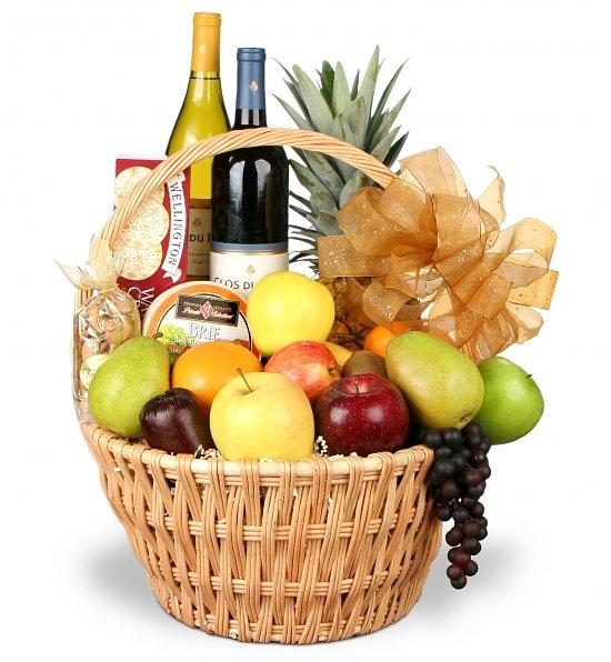 Grand Celebrations Bulgarian Fruit and Wine Basket - $149.00 | Bulgaria ...